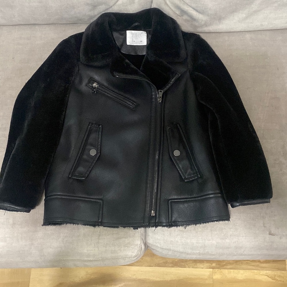 Used Zara girls biker jacket. Size 8